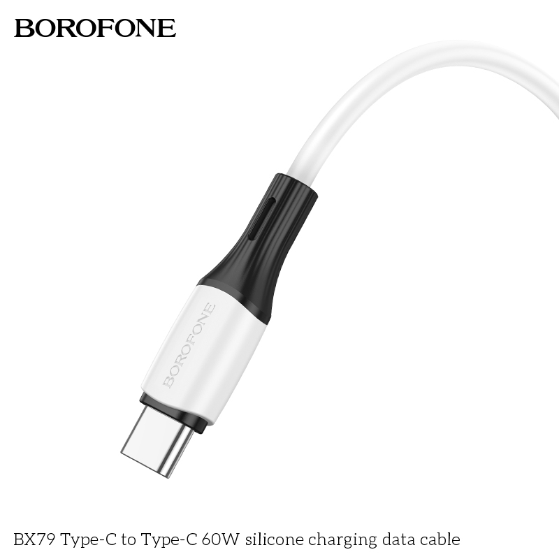BOROFONE BX79 USB-C to USB-C silicone cable 60W 1m NZ 4